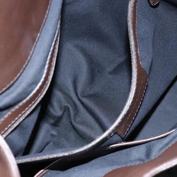 BVLGARI Chandra Shoulder Bag Leather Brown Gold Auth - Picture 7 of 16